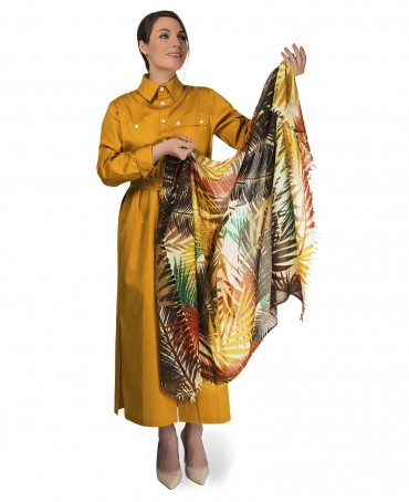 Палантин Женский W40-FEUILLE.D.ETE/ORANGE